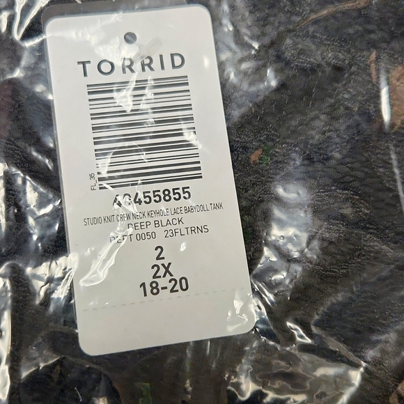 ❤️NWT VINTAGE TORRID TANK - LACE BABYDOLL KEYHOLE CAMI - FLOWY - PLUS SIZE - Picture 6 of 16